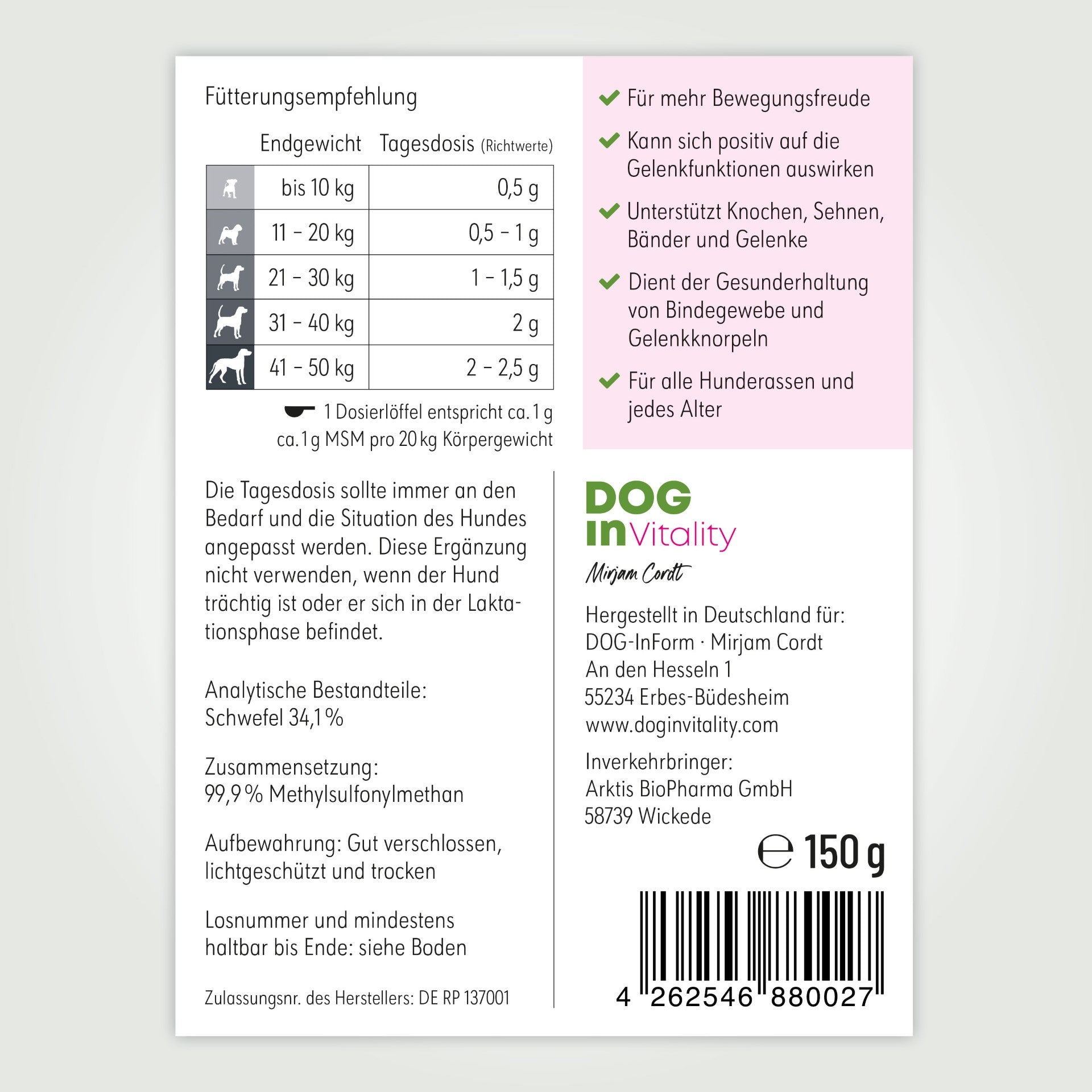 MSM - Tausendsassa Ohne diesen Baustein fehlt ´was